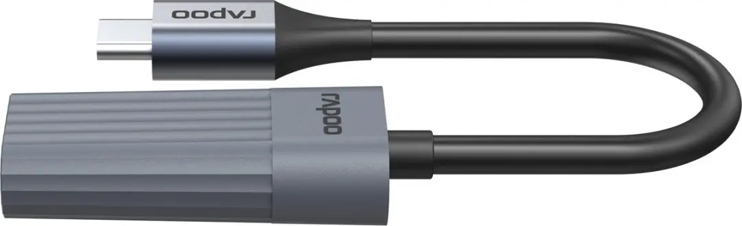 Rapoo UCA-1012 USB-C Kabel 0,15m - Zwart - afbeelding 2 van 4