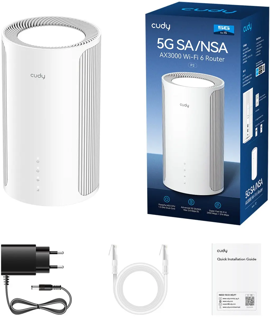 Cudy P2 AX3000 Mesh Router 5G - Wit