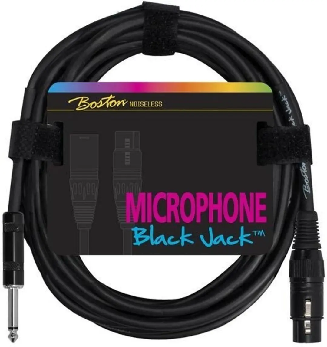microfoonkabel, zwart, 5 meter, 1x XLR3f + 1 x jack