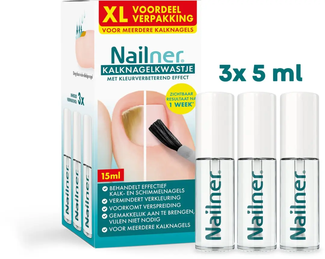 Nailner Kalknagelkwastje 15 ml met kleurverbeterend effect