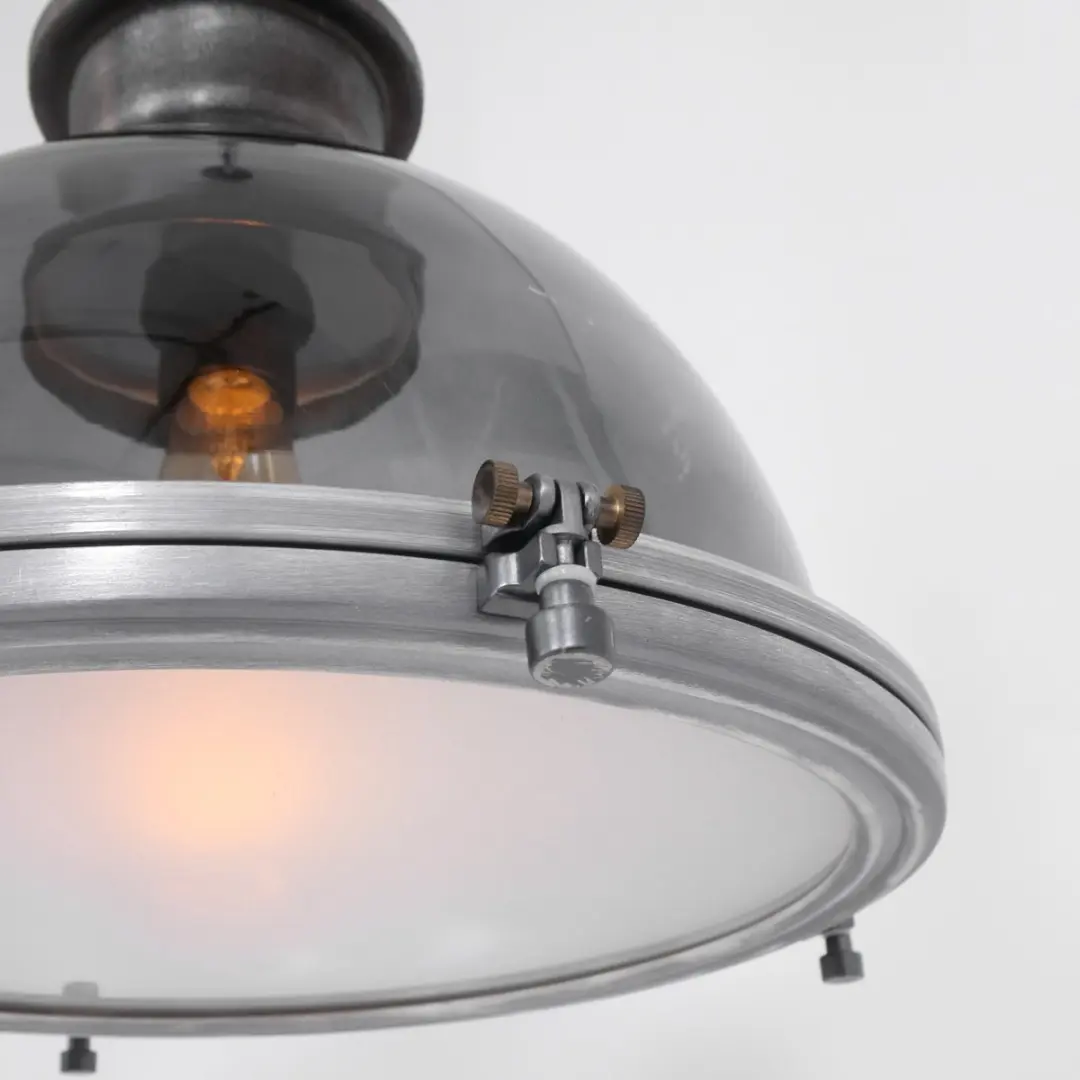 Steinhauer Hanglamp Bikkel 1452GR - Industrieel Ø45cm - Grijs/Transparant - afbeelding 4 van 6