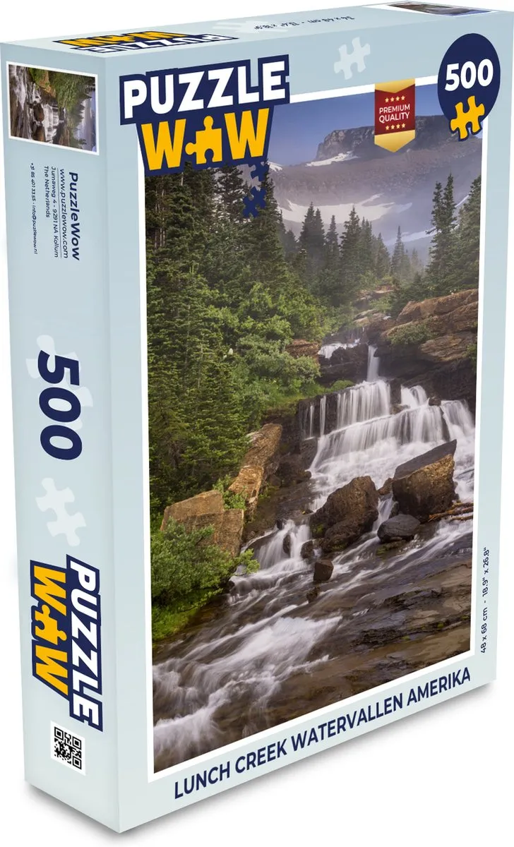 PuzzleWow Lunch Creek Watervallen Amerika Legpuzzel 500 Stuks