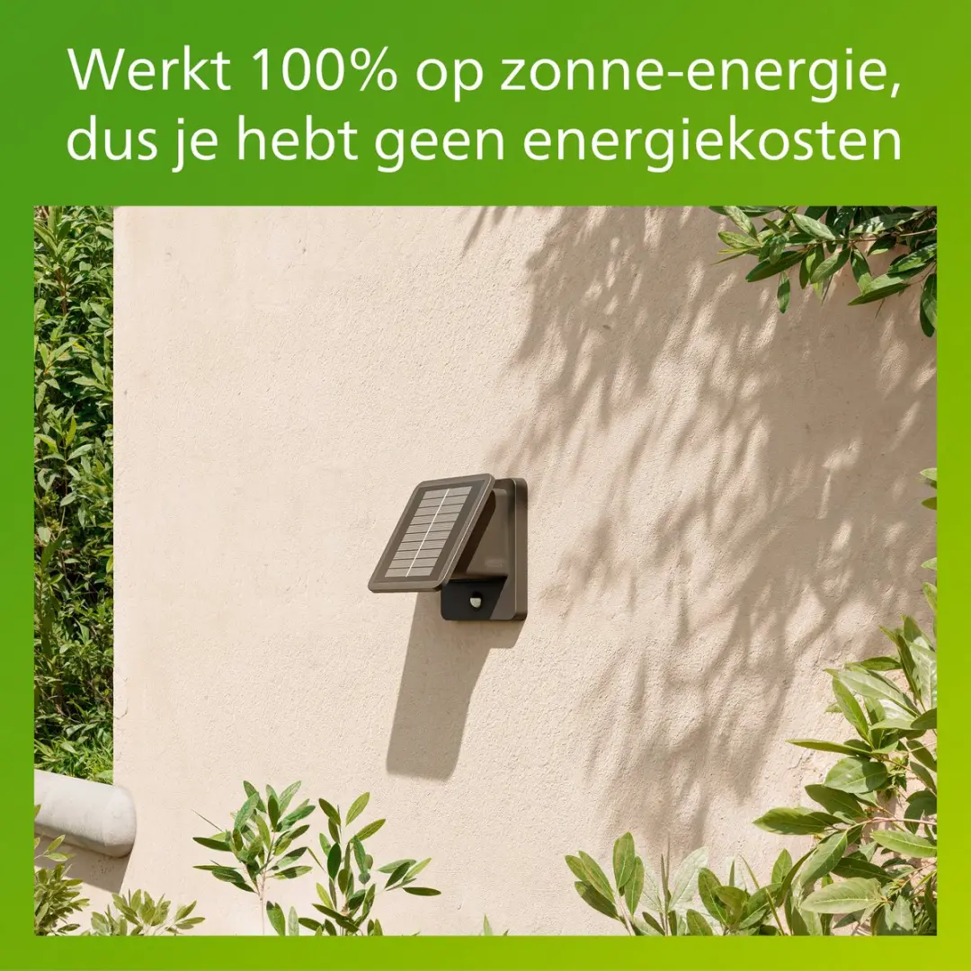Philips Tavenlor Solar Wandlamp 3.6W - Warmwit - IP44 - Zwart - afbeelding 4 van 6