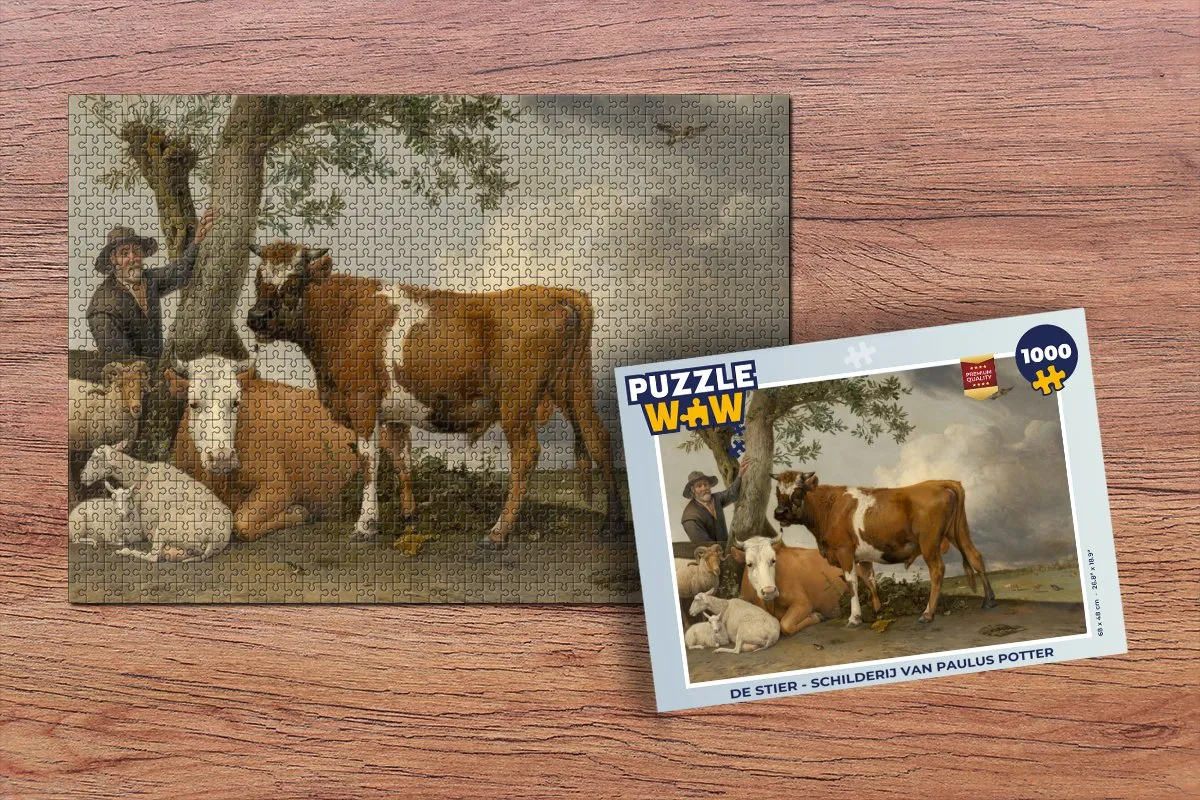 PuzzleWow De Stier Legpuzzel 1000 Stuks - Multicolor