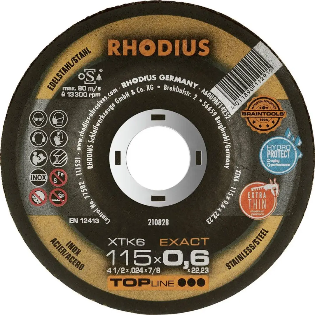 Rhodius XTK6 EXACT BOX 211301 Doorslijpschijf 115mm