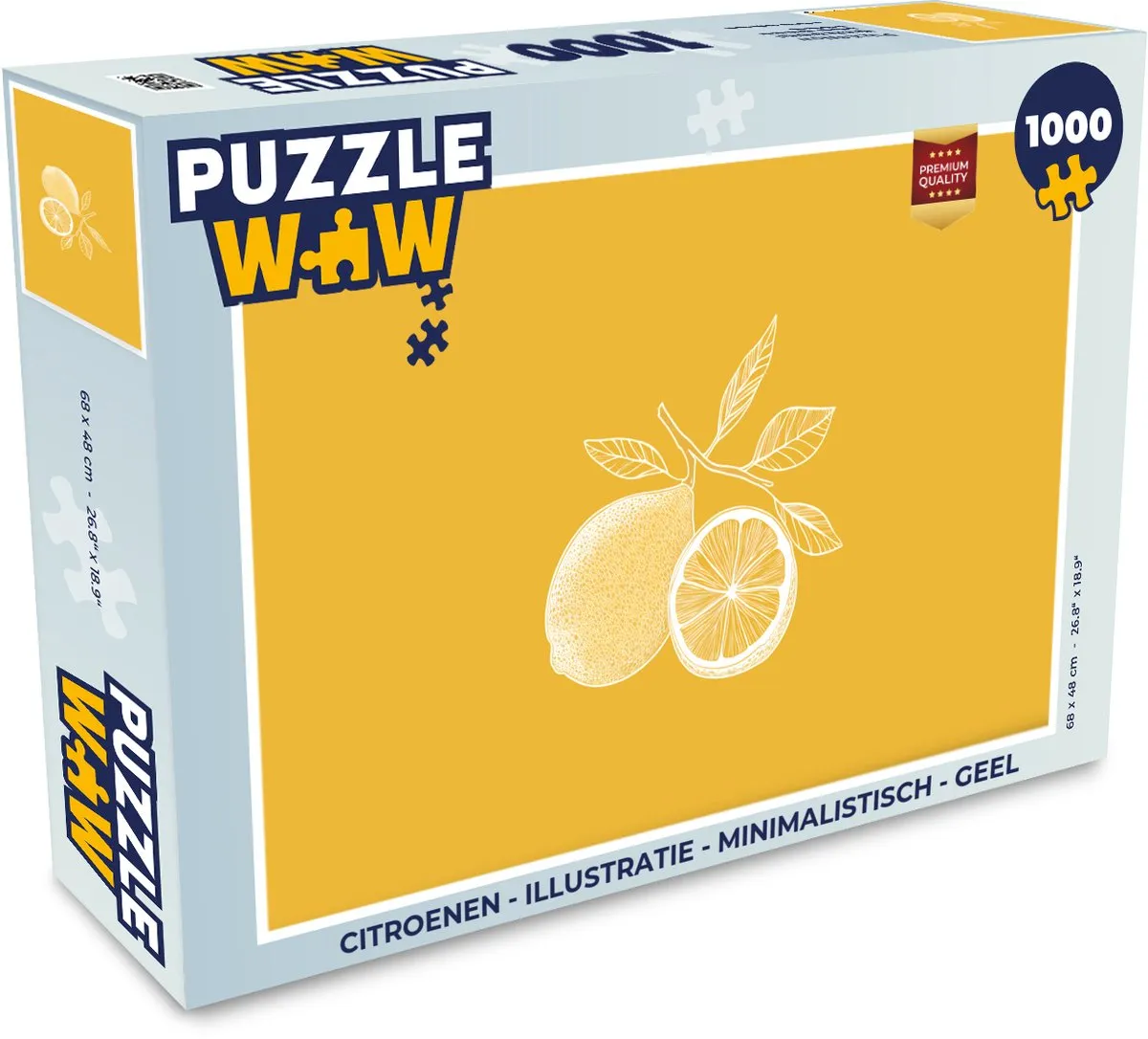 PuzzleWow Citroenen Legpuzzel 1000 Stuks - Geel