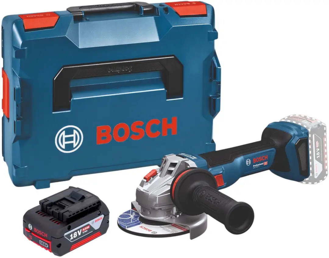 Bosch GWS 18V-11 Professional accu haakse slijper 18 V 125 mm borstelloos + L-Bo