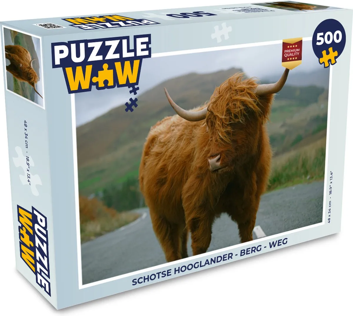 PuzzleWow Schotse Hooglander Legpuzzel 500 Stuks