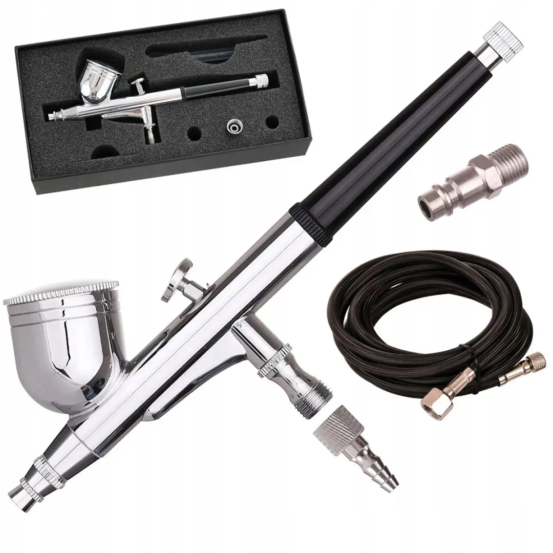 Precisie Aerograaf Double Action, 0.3mm, 3m slang, voor compressor