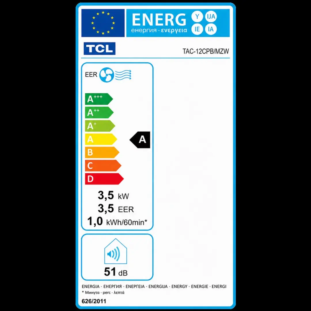 TCL TAC-12CPB/MZWS Mobiele Airco 12000 BTU - Wit - afbeelding 2 van 6