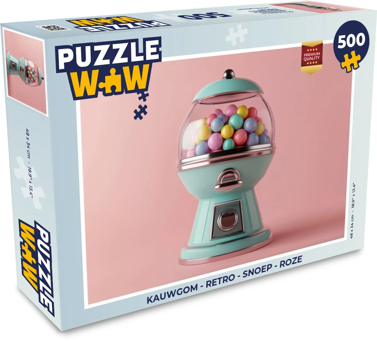PuzzleWow Retro Kauwgom Puzzel 500 Stuks