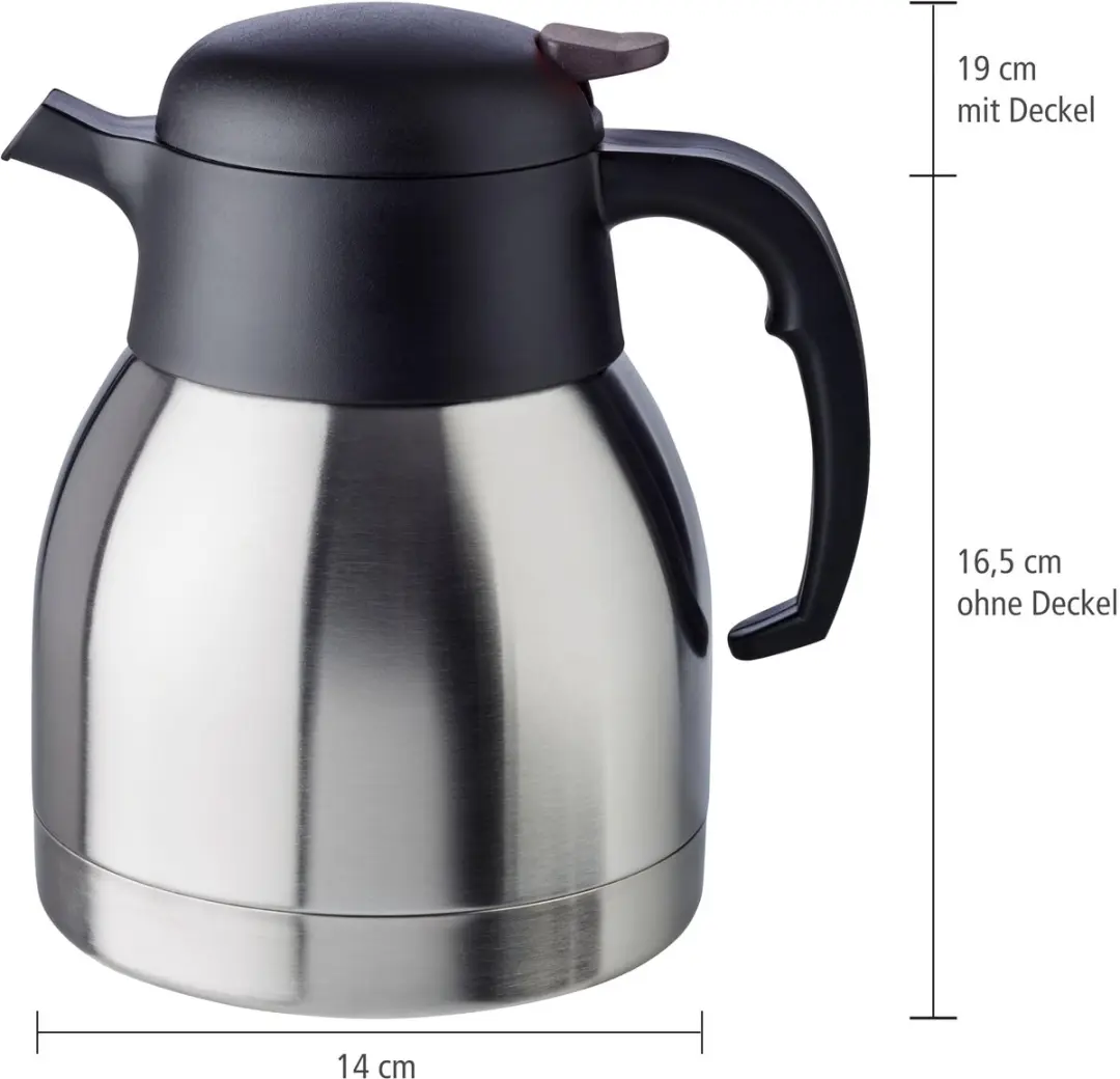 APS Thermoskan 1L - Dubbelwandig RVS - Zilver - afbeelding 6 van 6