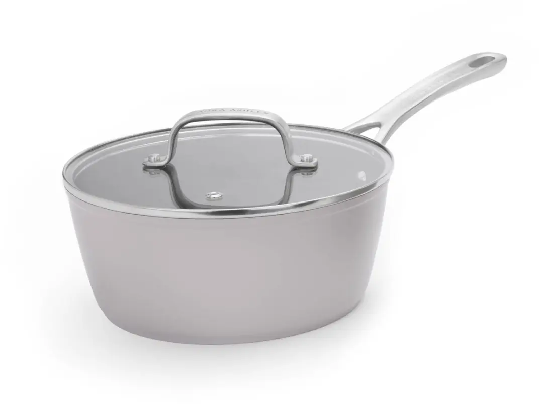 Laura Ashley Aluminium-Kochtopf (20 cm) mit Antihaftbeschichtung & Glasdeckel