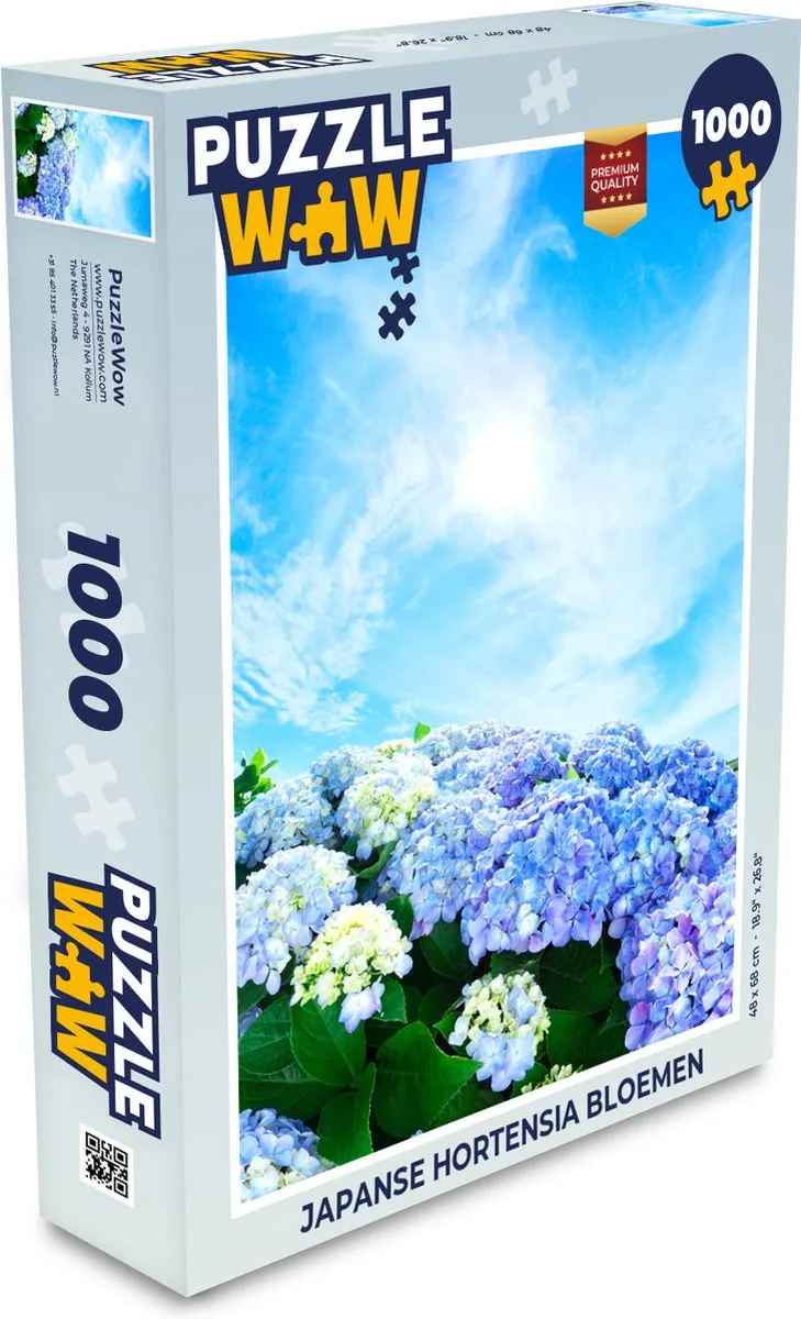 PuzzleWow Japanse Hortensia Legpuzzel 1000 Stuks