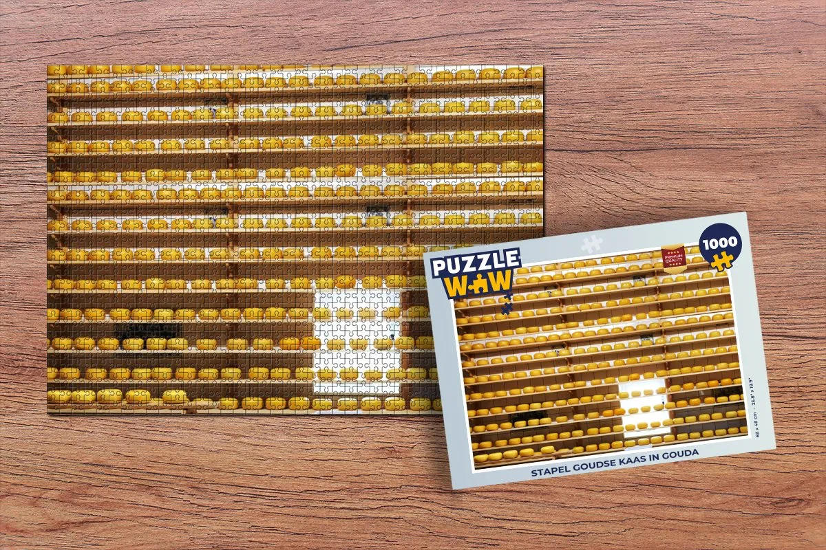 PuzzleWow Gouda Legpuzzel 1000 Stuks - Multicolor