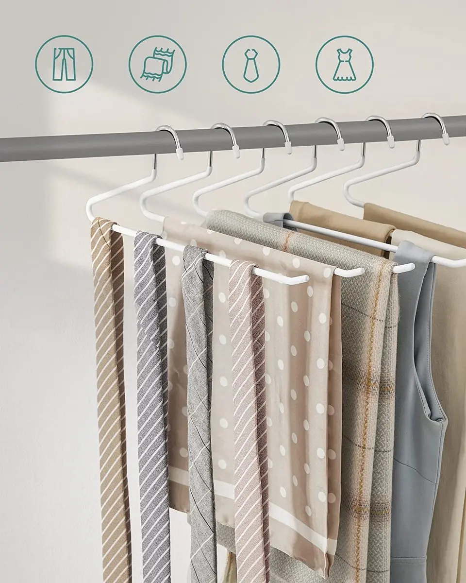 Songmics Kleerhangers 20 Stuks - 38cm - Wit
