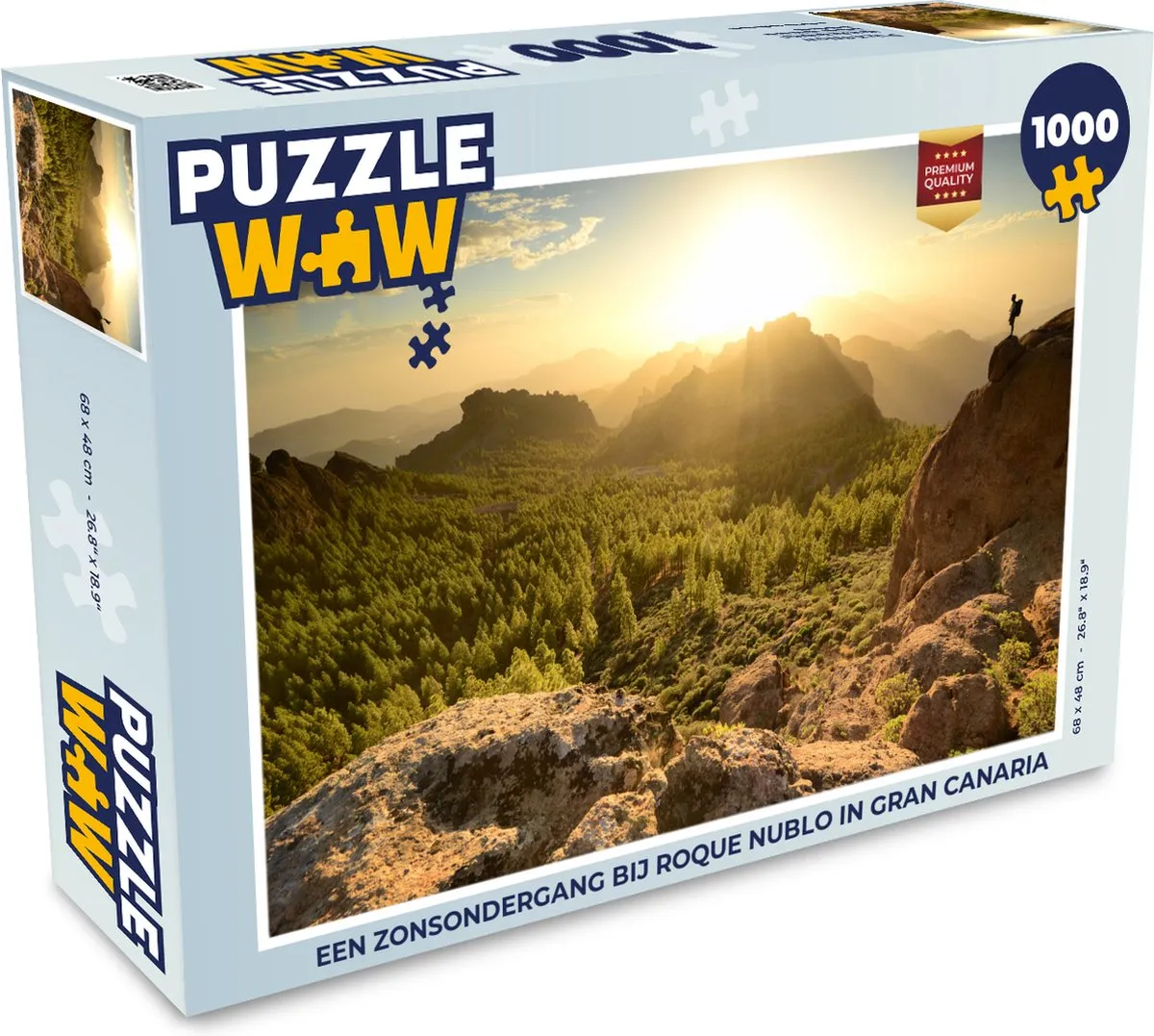 PuzzleWow Legpuzzel Roque Nublo Gran Canaria 1000 Stuks