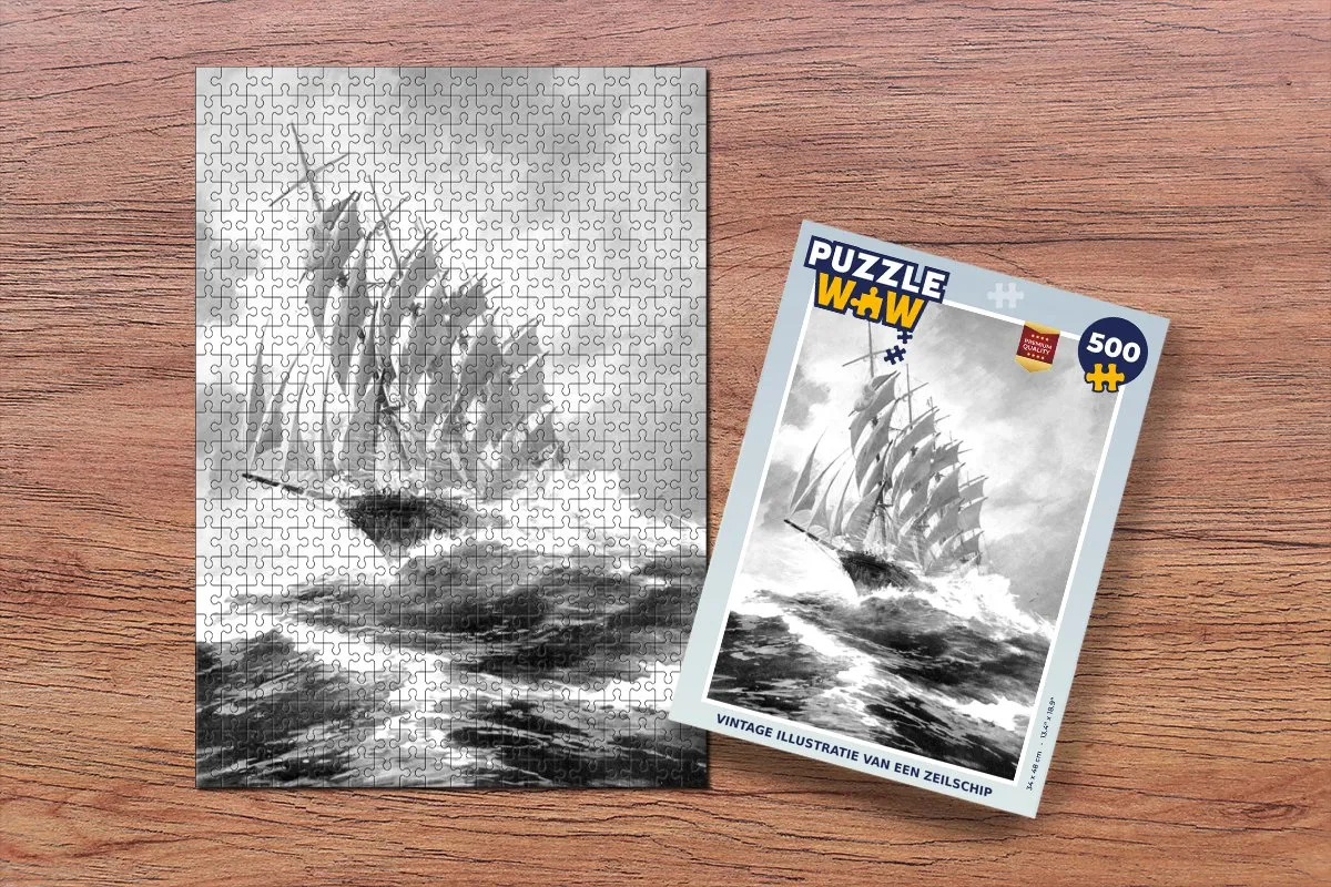 PuzzleWow Vintage Zeilschip Legpuzzel 500 Stuks - Multicolor