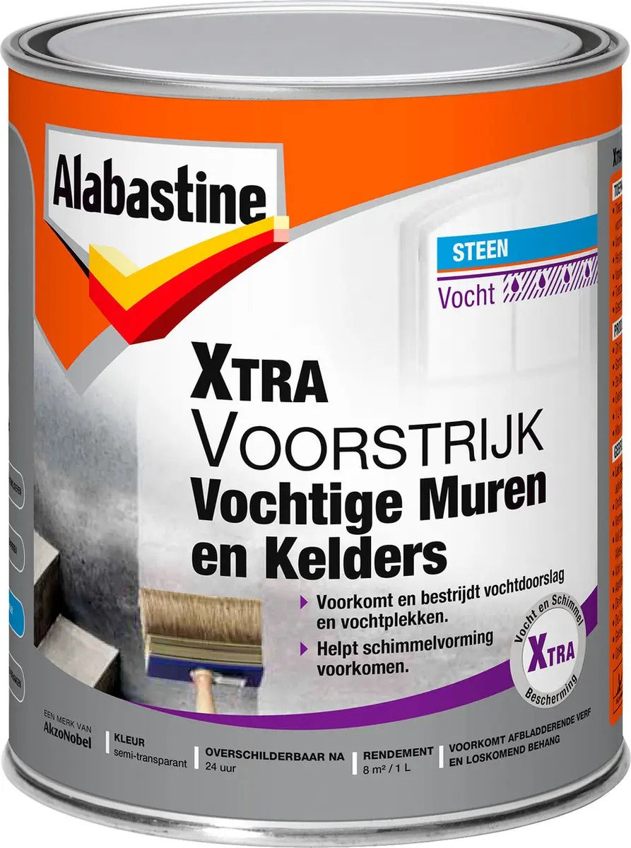 Alabastine Xtra Vochtige Muren Voorstrijk 1L