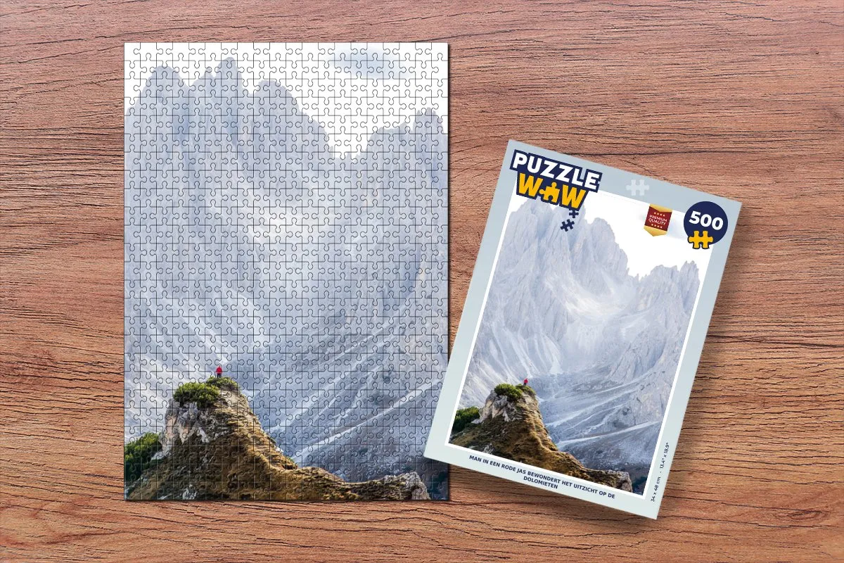 PuzzleWow Legpuzzel 500 Stuks - Dolomieten - Multicolor