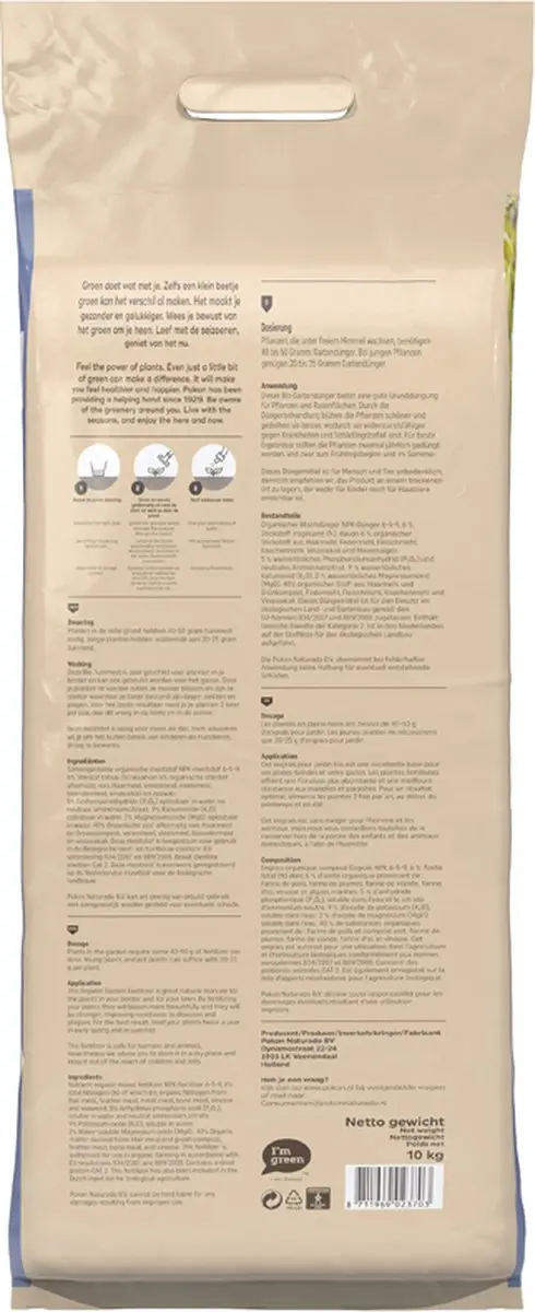 Pokon Bio Tuinmest 10kg - Universeel - afbeelding 2 van 5