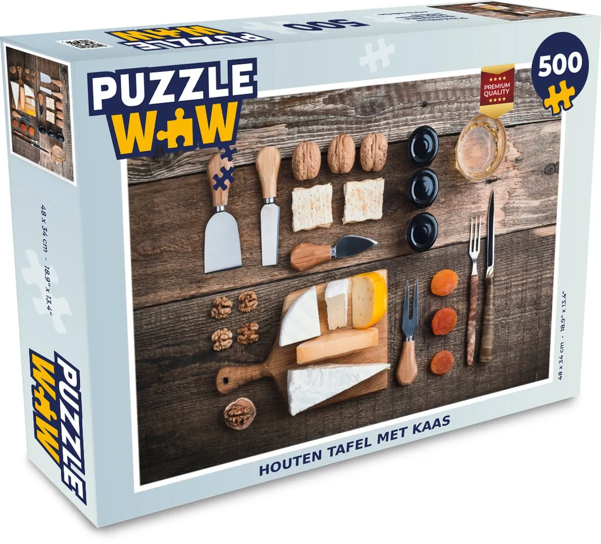 PuzzleWow Houten Tafel Puzzel 500 Stuks