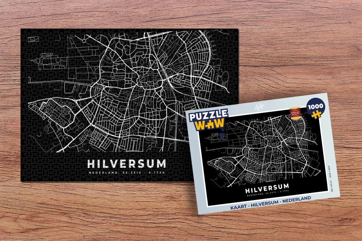 PuzzleWow Hilversum Nederland Legpuzzel 1000 Stuks - Multicolor