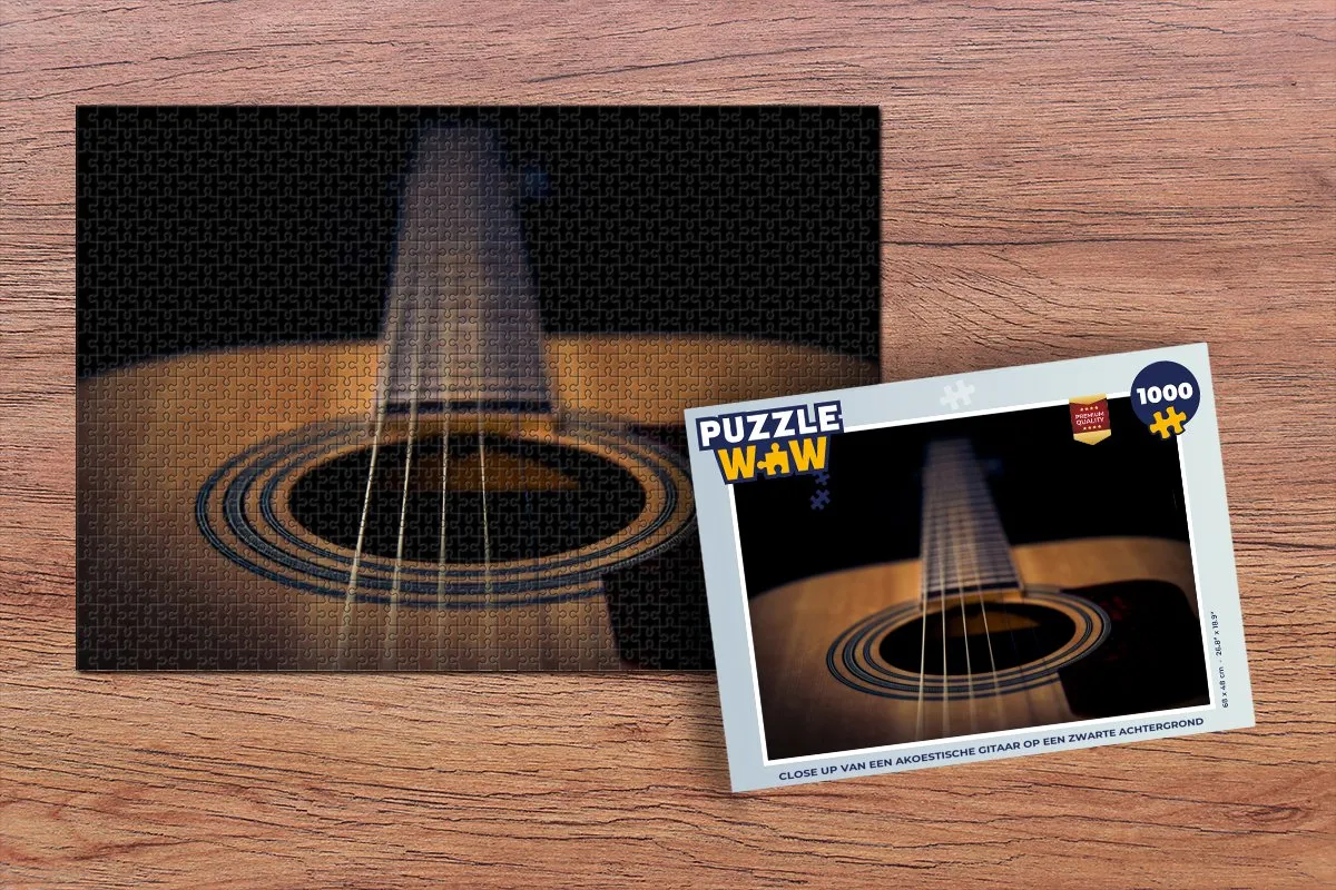 PuzzleWow Legpuzzel 1000 Stuks - Akoestische Gitaar Multicolor