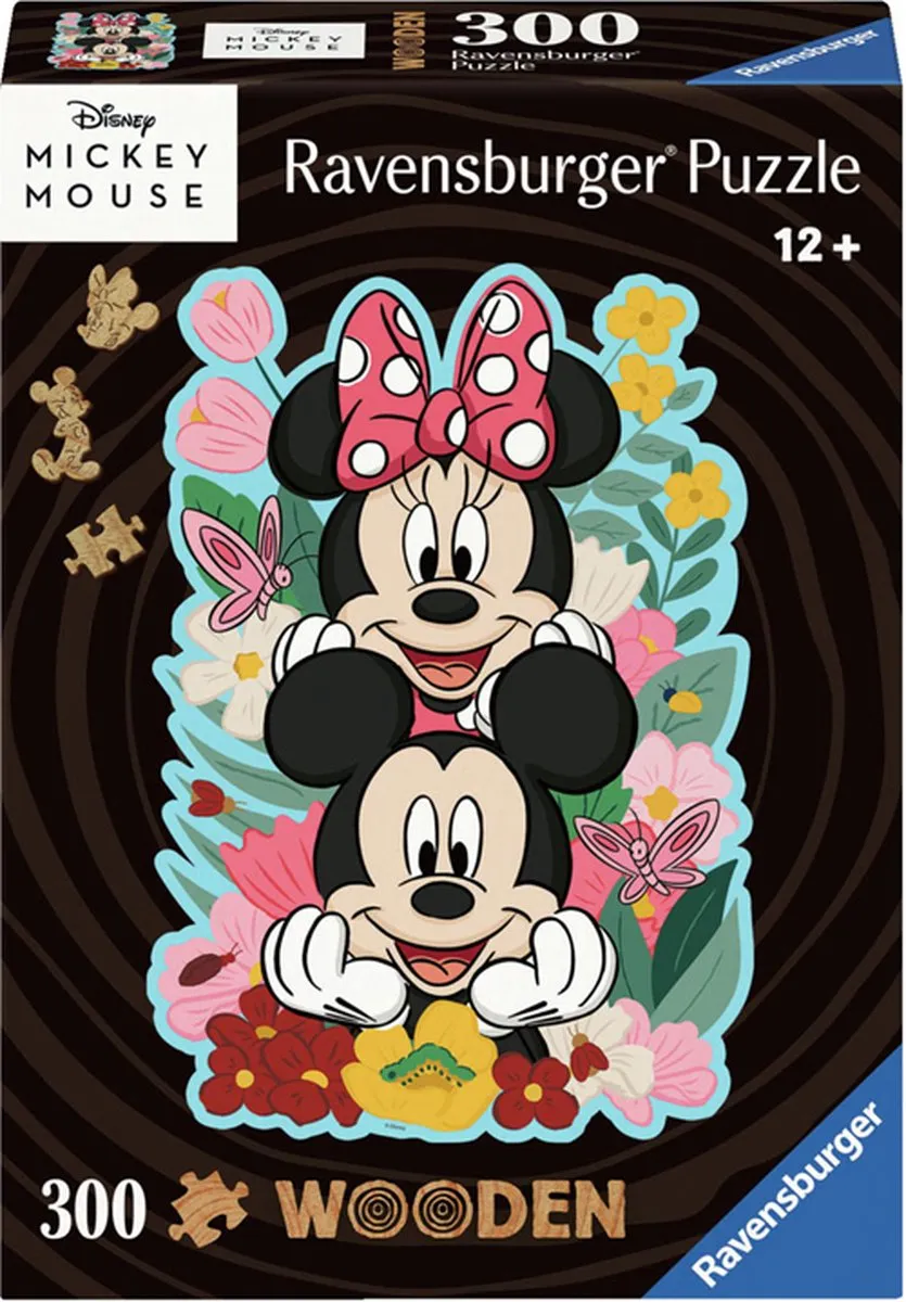 Ravensburger Disney Mickey & Minnie Mouse Houten Puzzel 300 Stuks - Multicolor
