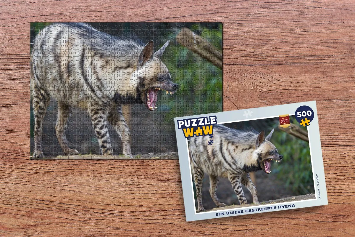PuzzleWow Hyena Legpuzzel 500 Stuks - Multicolor