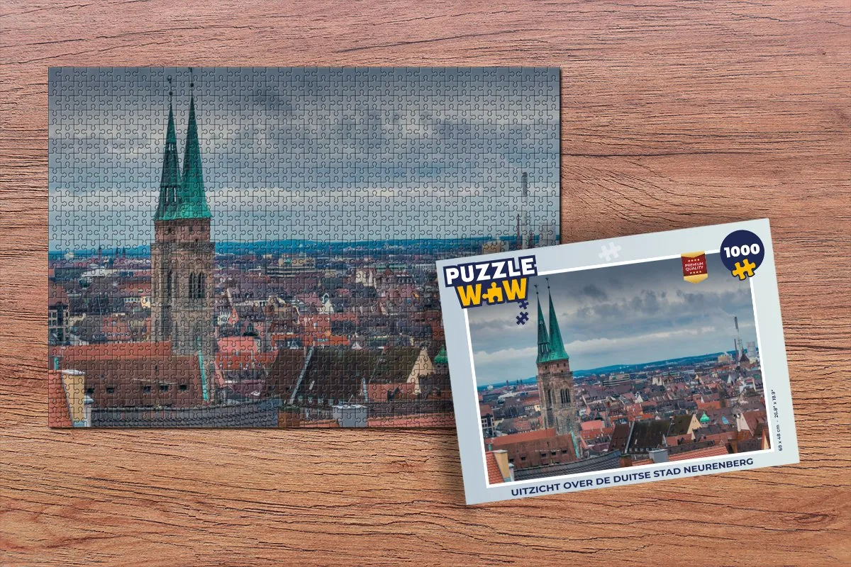 PuzzleWow Legpuzzel Neurenberg 1000 Stuks - Multicolor