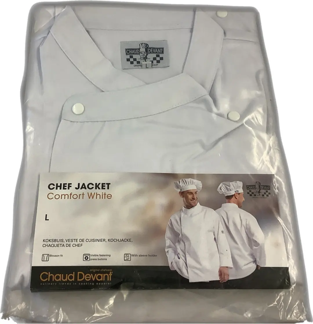 Chaud Devant koksbuis Comfort wit long sleeve maat L