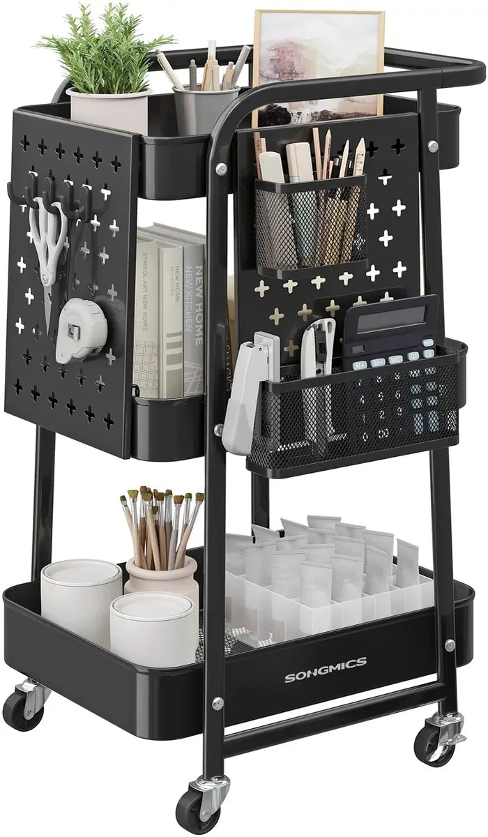 Mobiele Keukenkast - Keukentrolley - Keukenkast - Mobiel - Keukenkast Organizer - Magnetronkast - Keukenblok - Keukenkastje - Keukenkast Voor Magnetron - Kast - Kastje - Kasten - Organizer - Organizers - Opbergrek - Opberg Rek