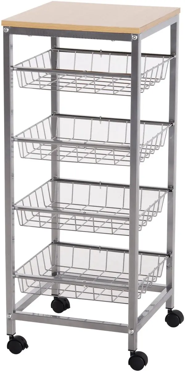Mobiele Keukenkast - Keukentrolley - Keukenkast - Mobiel - Keukenkast Organizer - Magnetronkast - Keukenblok - Keukenkastje - Keukenkast Voor Magnetron - Kast - Kastje - Kasten - Organizer - Organizers - Opbergrek - Opberg Rek