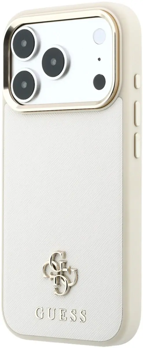 GUESS Backcover Hoesje iPhone 18 Pro Max - MagSafe Saffiano - Beige