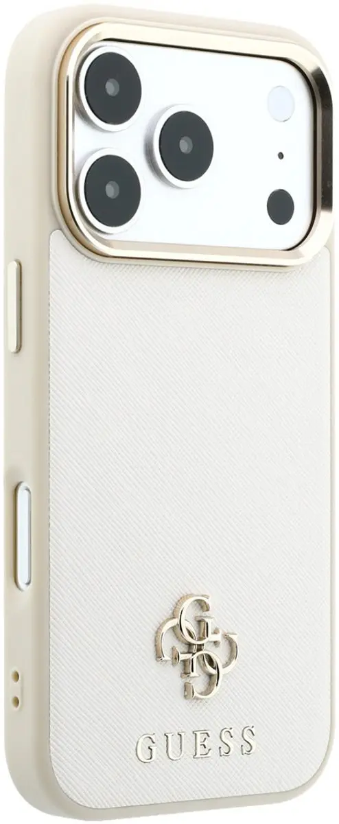 GUESS Backcover Hoesje iPhone 18 Pro Max - MagSafe Saffiano - Beige