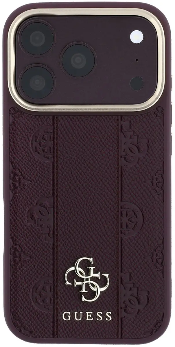 GUESS Telefoonhoesje iPhone 18 Pro MagSafe - Bordeauxrood