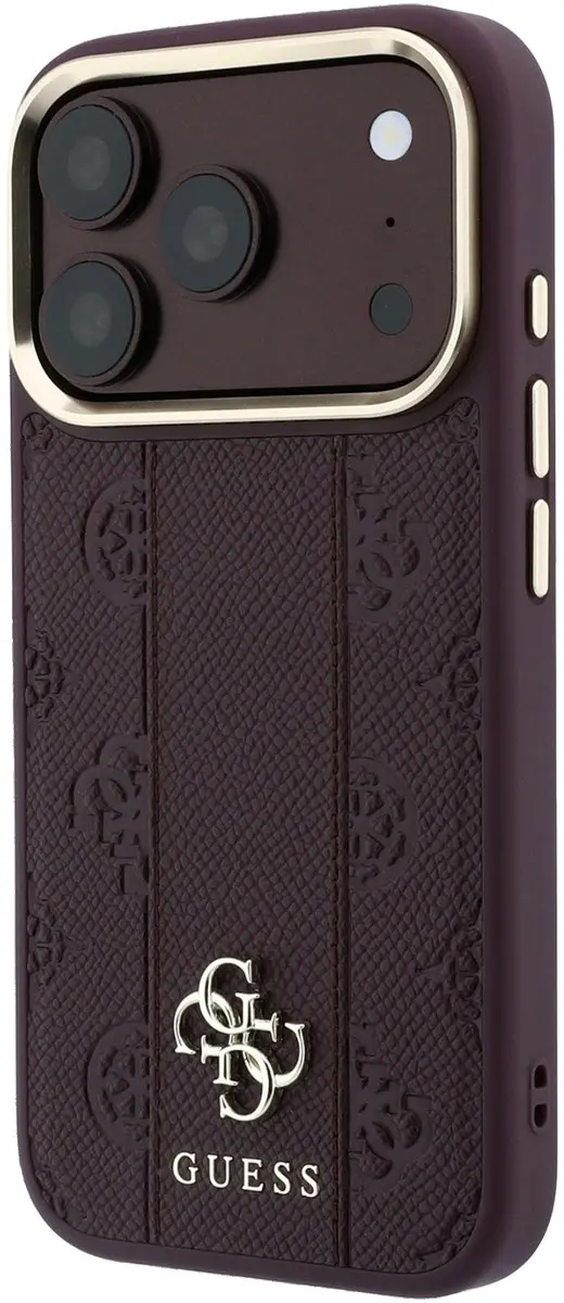GUESS Telefoonhoesje iPhone 18 Pro MagSafe - Bordeauxrood