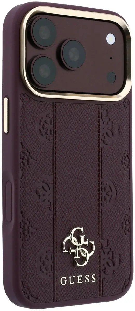 GUESS Telefoonhoesje iPhone 18 Pro MagSafe - Bordeauxrood