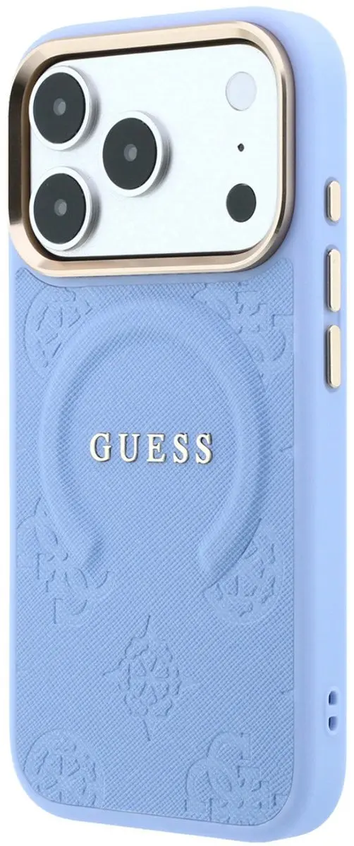 Guess Hoesje iPhone 18 Pro MagSafe Lichtblauw