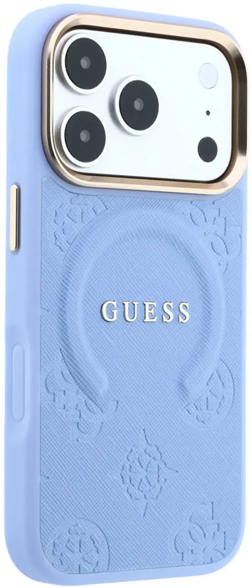 Guess Hoesje iPhone 18 Pro MagSafe Lichtblauw