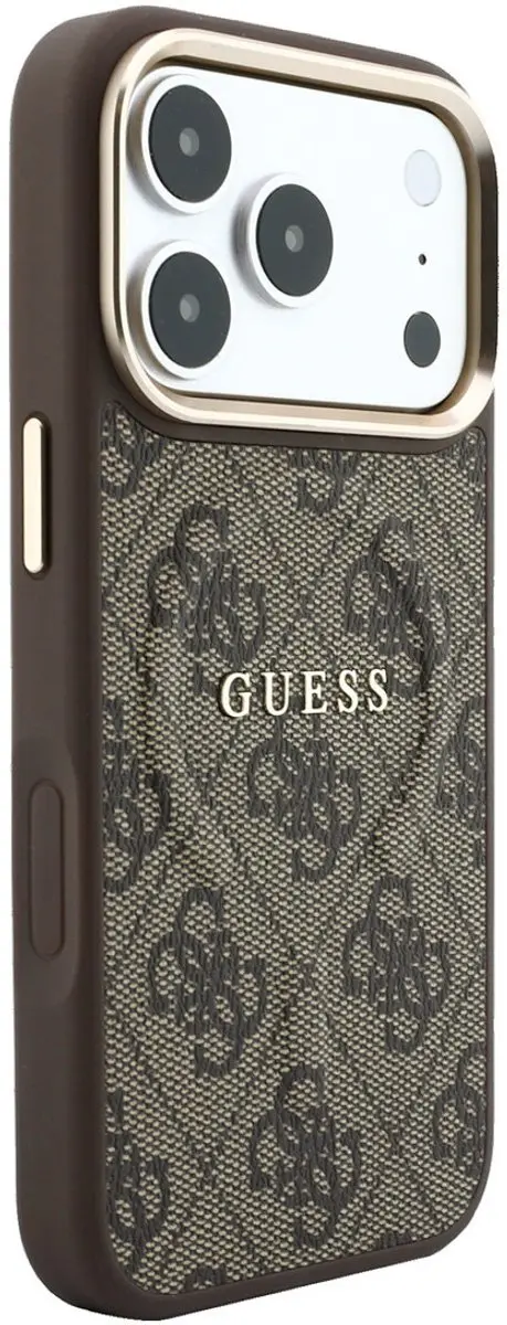 GUESS Backcover Hoesje iPhone 17 Pro - Magsafe - Bruin