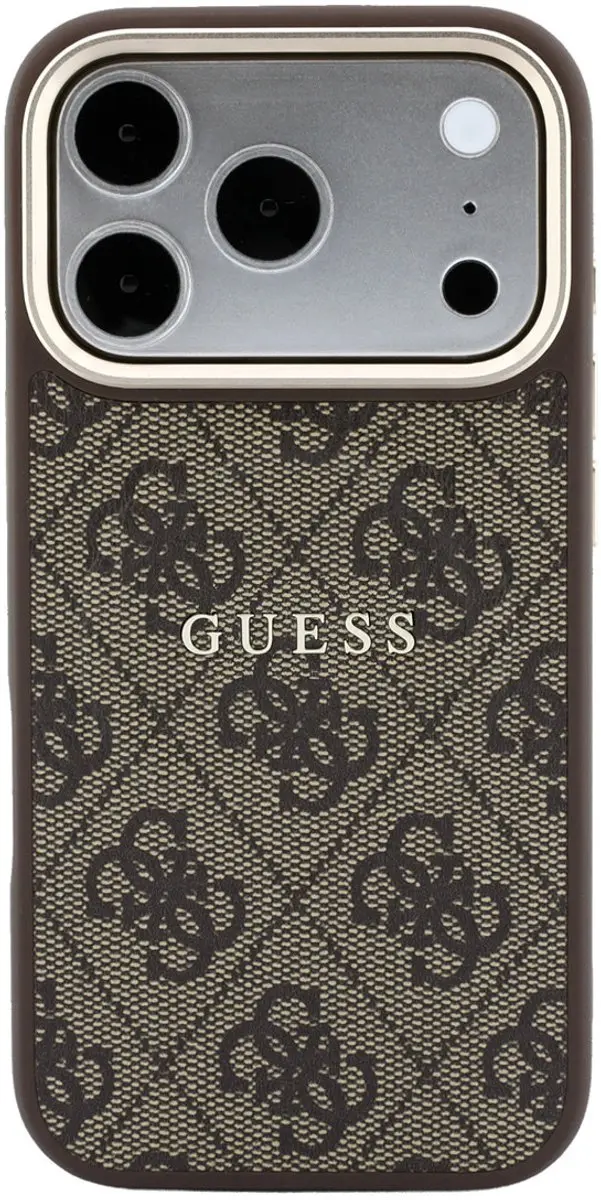 GUESS Backcover Hoesje iPhone 17 Pro - Magsafe - Bruin