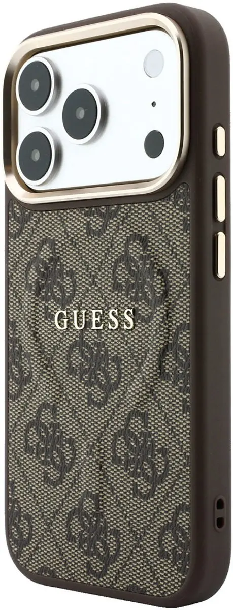 GUESS Backcover Hoesje iPhone 17 Pro - Magsafe - Bruin
