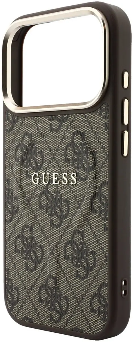 GUESS Backcover Hoesje iPhone 17 Pro - Magsafe - Bruin