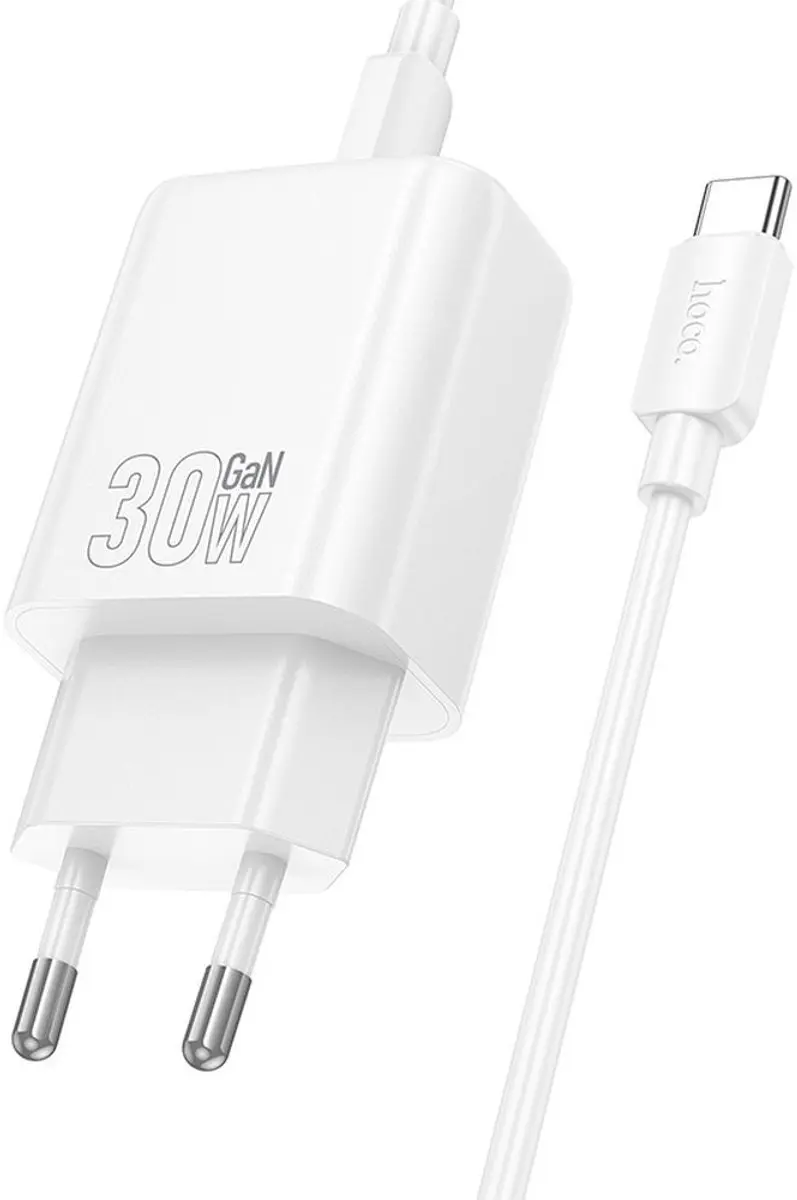 Hoco Universele USB-C Adapter 30W - 1m - Wit