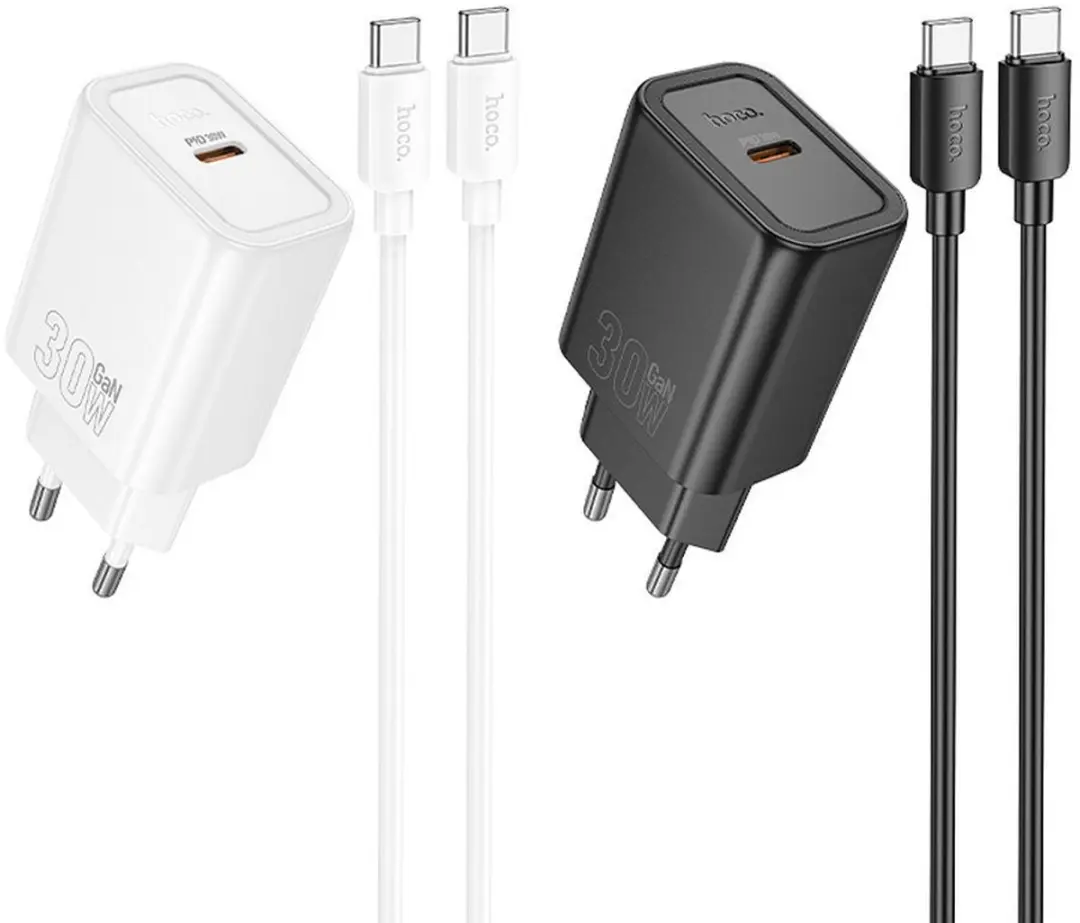 Hoco Universele USB-C Adapter 30W - 1m - Wit