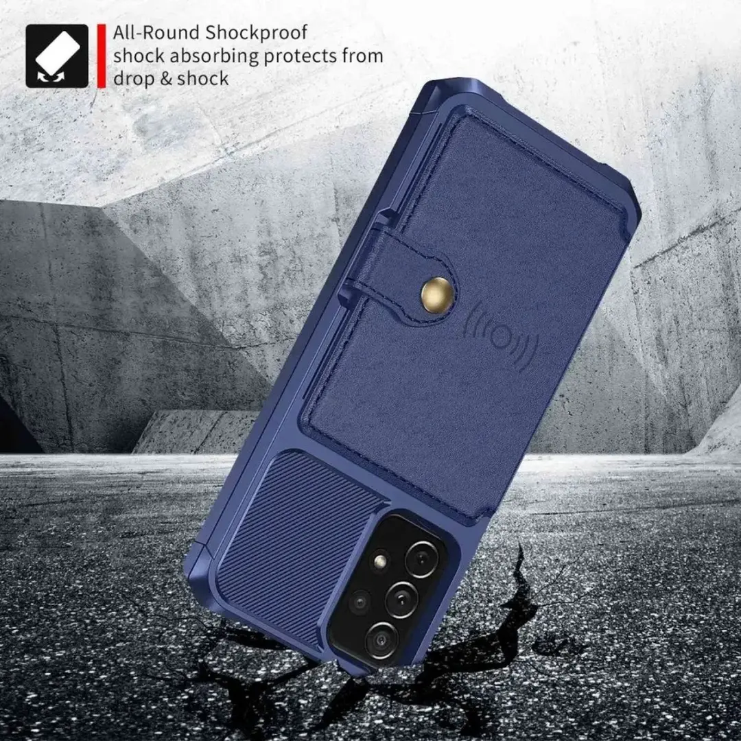 Selected Portemonnee Hoesje Samsung Galaxy A53 - 4 Pasjes - Donkerblauw