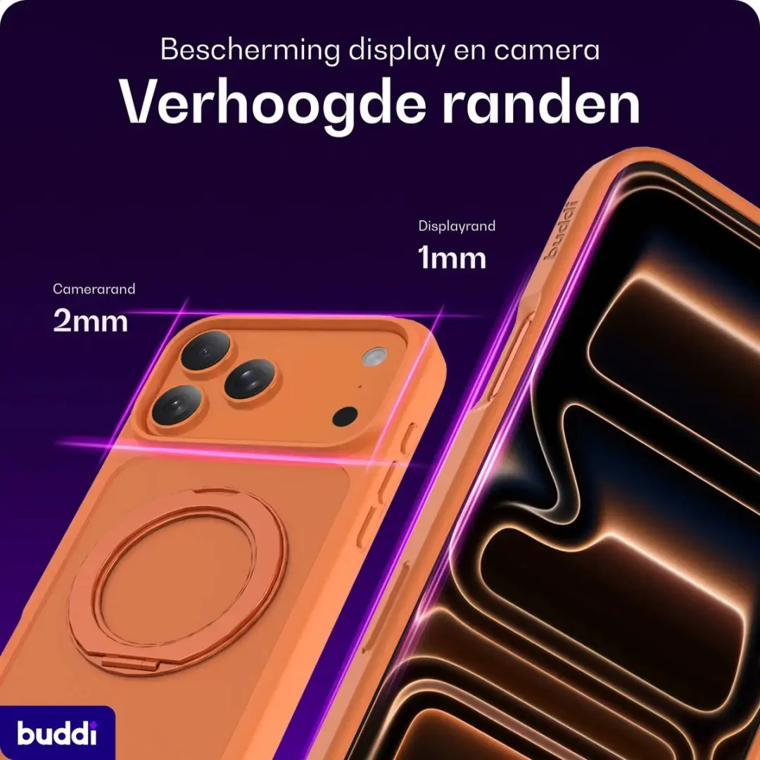 Buddi Frost Hoesje iPhone 17 Pro Max - Oranje - MagSafe