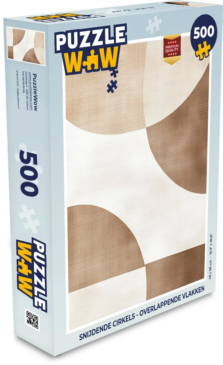 PuzzleWow Snijdende Cirkels Legpuzzel 500 Stuks